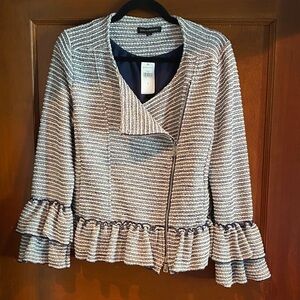 Banana Republic Striped Blazer - Blue and White